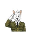 【敬礼犬 5】（個別スタンプ：16）