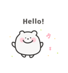 ゆるくま日常スタンプ｜英語（個別スタンプ：1）