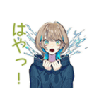クールな女子★ナイトプール（個別スタンプ：12）