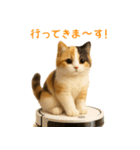 毎日使える♪ぬいぐるみ三毛猫スタンプ（個別スタンプ：9）