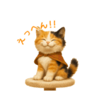 毎日使える♪ぬいぐるみ三毛猫スタンプ（個別スタンプ：21）