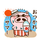 ハート耳のブタ♡夏（個別スタンプ：7）