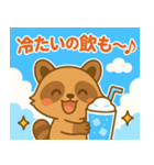 あらいぐまの使いやすい夏のスタンプ（個別スタンプ：2）