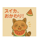 あらいぐまの使いやすい夏のスタンプ（個別スタンプ：8）