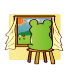 窓からカエルスタンプ（個別スタンプ：17）