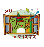 窓からカエルスタンプ（個別スタンプ：36）