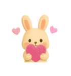 ふわふわフェルトうさぎ（個別スタンプ：2）