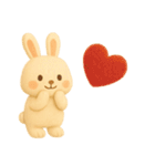 ふわふわフェルトうさぎ（個別スタンプ：3）