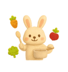 ふわふわフェルトうさぎ（個別スタンプ：7）