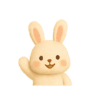 ふわふわフェルトうさぎ（個別スタンプ：24）