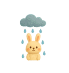 ふわふわフェルトうさぎ（個別スタンプ：30）