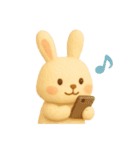 ふわふわフェルトうさぎ（個別スタンプ：35）