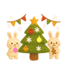 ふわふわフェルトうさぎ（個別スタンプ：40）