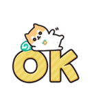柴犬たけちよ★見やすいデカ文字（個別スタンプ：3）