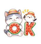 猫のつめあわせ【夏2】（個別スタンプ：3）