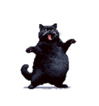 無言で伝える太っちょ黒猫（個別スタンプ：2）