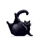 無言で伝える太っちょ黒猫（個別スタンプ：7）