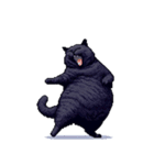 無言で伝える太っちょ黒猫（個別スタンプ：12）
