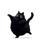 無言で伝える太っちょ黒猫（個別スタンプ：13）
