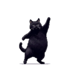 無言で伝える太っちょ黒猫（個別スタンプ：14）