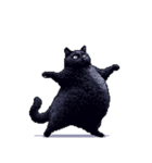 無言で伝える太っちょ黒猫（個別スタンプ：19）
