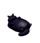 無言で伝える太っちょ黒猫（個別スタンプ：26）