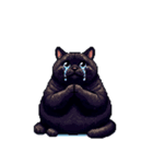 無言で伝える太っちょ黒猫（個別スタンプ：31）