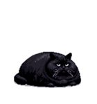 無言で伝える太っちょ黒猫（個別スタンプ：33）