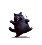 無言で伝える太っちょ黒猫（個別スタンプ：35）