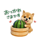 豆柴んず♡夏スタンプ（個別スタンプ：17）