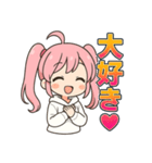 可愛いピンク髪ツインテール女子スタンプ2（個別スタンプ：2）