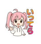 可愛いピンク髪ツインテール女子スタンプ2（個別スタンプ：10）