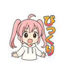 可愛いピンク髪ツインテール女子スタンプ2（個別スタンプ：27）