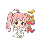 可愛いピンク髪ツインテール女子スタンプ2（個別スタンプ：30）