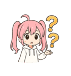 可愛いピンク髪ツインテール女子スタンプ2（個別スタンプ：31）