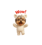 白クマの着ぐるみ3Dヨークシャテリア（個別スタンプ：25）
