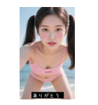 夏ツインテール 日本美人（個別スタンプ：24）
