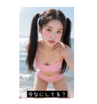 夏ツインテール 日本美人（個別スタンプ：31）