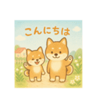 ほっこり豆柴の親子（個別スタンプ：12）