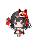 神秘的？狐面巫女さんスタンプ（個別スタンプ：31）