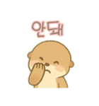 可愛いカワウソ 韓国語（個別スタンプ：13）
