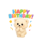ずっと使える♪白くまの誕生日スタンプ（個別スタンプ：10）