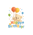 ずっと使える♪白くまの誕生日スタンプ（個別スタンプ：15）