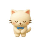 [アレンジ用]白猫 夏休み（個別スタンプ：13）