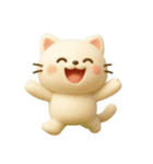 [アレンジ用]白猫 夏休み（個別スタンプ：15）