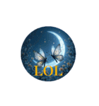 蝶々と月と海と..Butterfly, Moon and Sea（個別スタンプ：11）