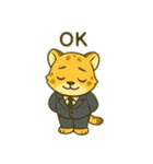 チーター会社員 日本語（個別スタンプ：4）