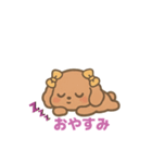 可愛いトイプードルのなかよし会話（個別スタンプ：3）