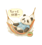 ふわふわパンダの夏スタンプ（個別スタンプ：21）