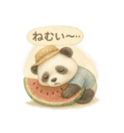 ふわふわパンダの夏スタンプ（個別スタンプ：25）